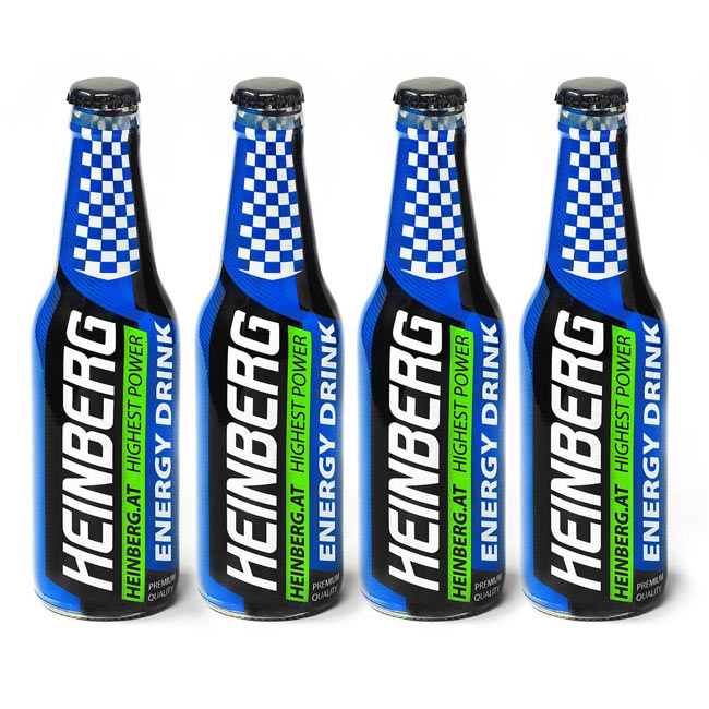 4 نوشابه انرژی زا هاینبرگ 320 سی سی در کنار یکدیگر- عکس انرژِی زا ایرانی